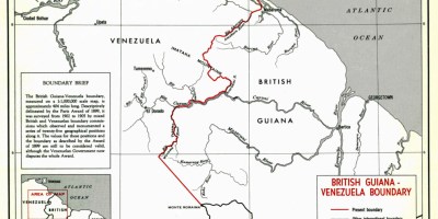 Finalized Venezuelan and British boundary that was made legally binding in 1905, following the Arbitral Award of 1899.